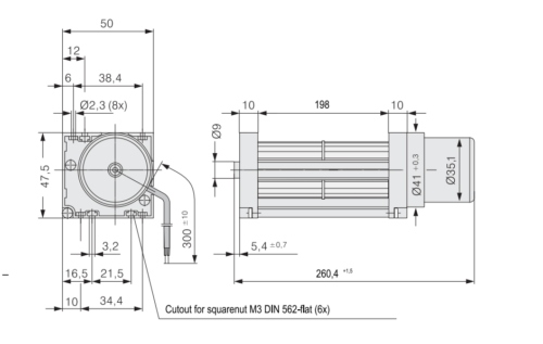 EBM Papst DC tangential blower (PN : QG030-198/14) - Image 2